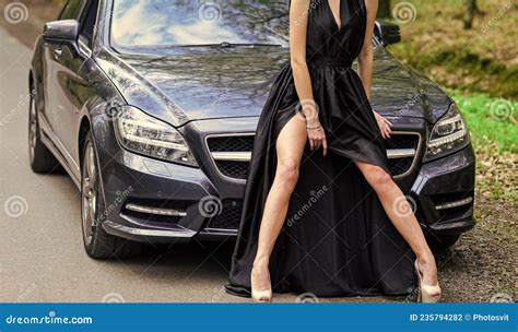 Provocative Concept Luxury Car Escort And Sexual Services Seductive Pose Sex In Car Driver