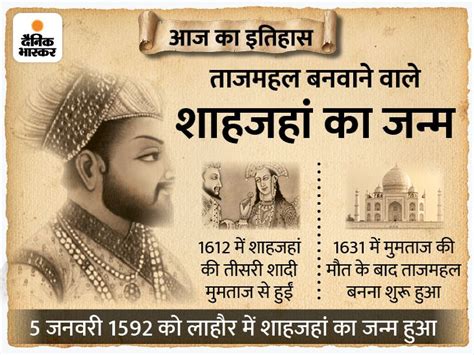 Mughal Shah Jahan Today History Aaj Ka Itihas 5 January Mughal Emperor Shah Jahan Who Built