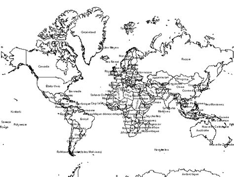 Modèle noir intense de carte du monde à gratter pour indiquer vos plus belles destinations. espacoluzdiamantina: 25 Charmant Carte Du Monde Avec Pays Noir Et Blanc