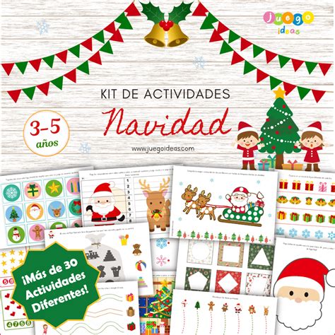 Kit De Actividades De Navidad Para Niños 3 A 5 Años Juegoideas