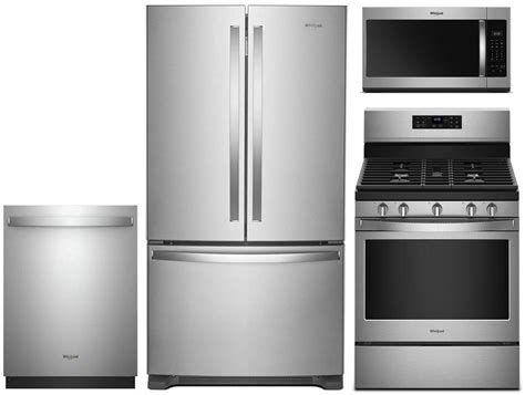 Whirlpool 4 Piece Kitchen Appliances Package With Wrf535swhz 36 Inch