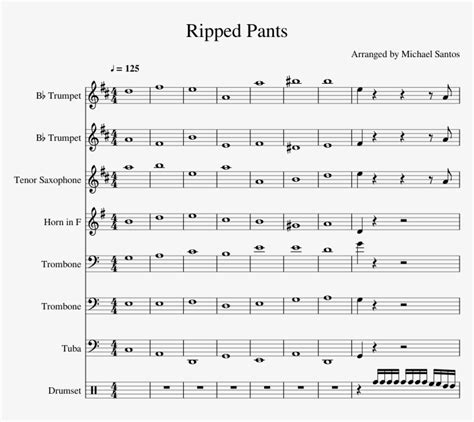 Ripped Pants Sheet Music Composed By Arranged By Michael Imagine