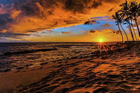 Warm Sunset At Honls Beach Photograph By John Bauer Fine Art America