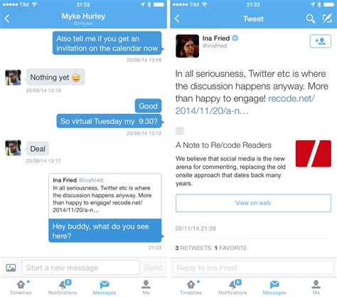 Twitter Adds Ability To Share Tweets Via Direct Message Macstories