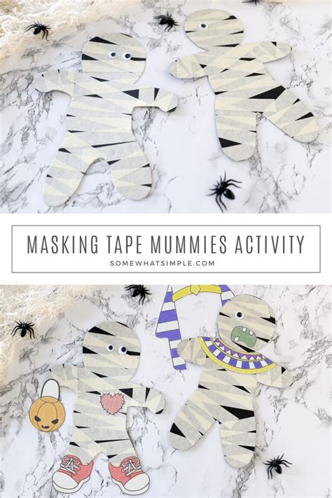 Masking Tape Mummy Craft From Somewhat Simple