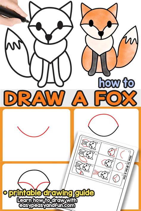 how to draw a fox step by step fox drawing tutorial Ôn thi hsg