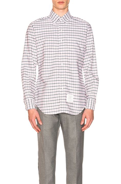 Thom Browne Classic Long Sleeve Point Collar Shirt Thombrowne Cloth