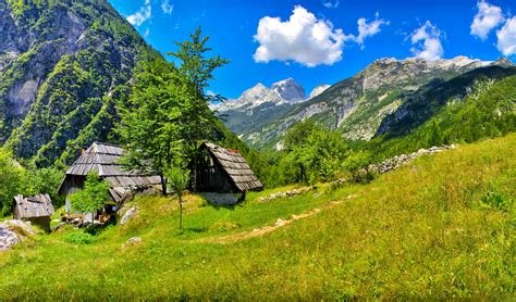 Slovenia Mountains Grass Wallpaper Hd Nature 4k