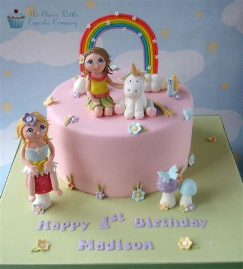 Fairies And Unicorn Birthday Cake Unicorn Birthday Cake Fairy Cakes