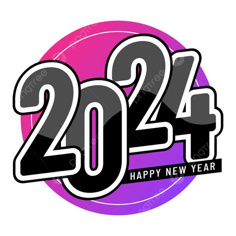 Gradient 2024 New Year Gradient 2024 Year Png And Vec