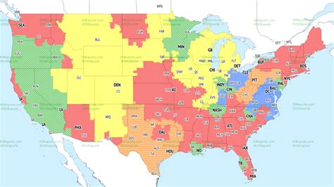 Tv Broadcast Maps For Week 4 Of Nfl Action
