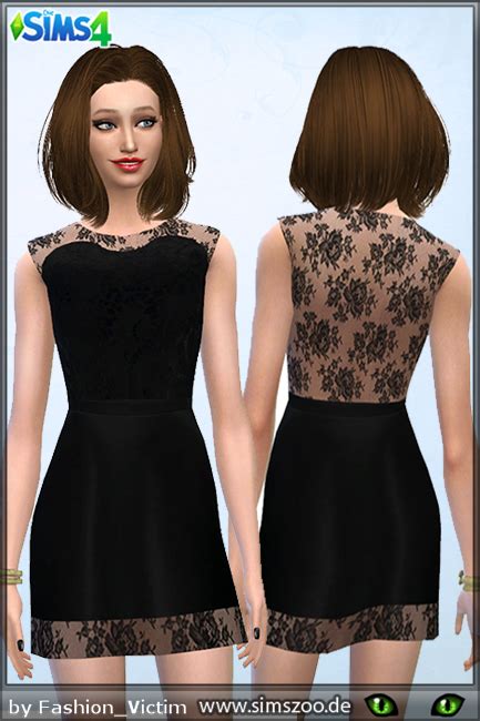 Blackys Sims 4 Zoo Little Black Dress By Fashion Victim Sims 4 Downloads
