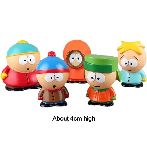 5pack South Park Dolls Smelly Mouth Paradise Solid Color Pvc Doll Model