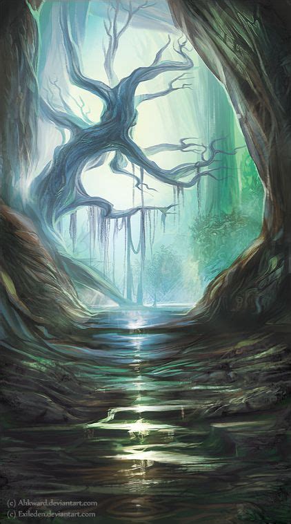 Mysterious Rainforest By Ahkward On Deviantart Fantasy Landscape