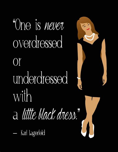 Little Black Dress Karl Lagerfeld Quote Art Printable Haciendo Designs