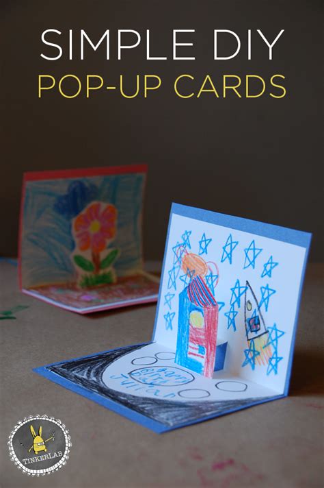 Make a few simple cuts into a piece of decorative paper to create a tab. How to Make Pop up Cards | TinkerLab