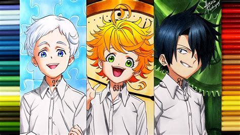 Drawing Norman Emma And Ray The Promised Neverland Youtube