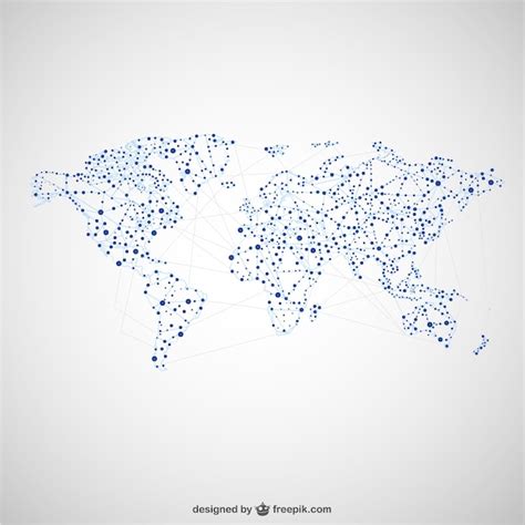 Premium Vector World Map Global Network Design