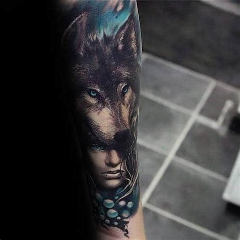 50 Realistic Wolf Tattoo Designs For Men Canine Ink Ideas Wolf