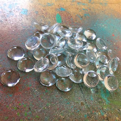Clear Glass Cabochon Flat Back 12mm Round 5mm Dome 100 Etsy