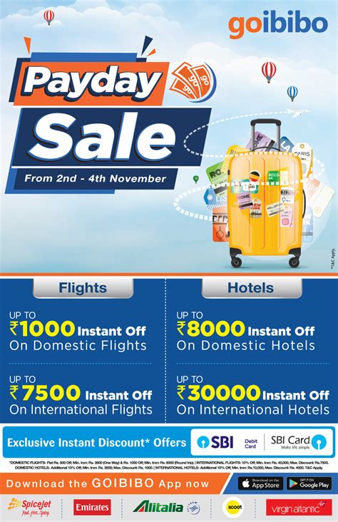 Goibibo Payday Sale Flights Hotels Ad Advert Gallery