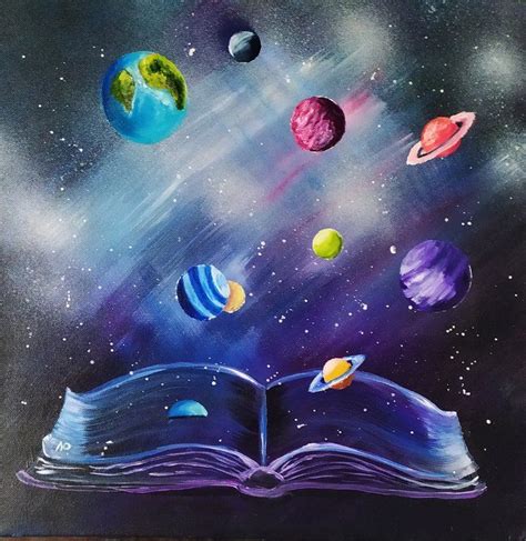 Buy The Book Of Universe Original Space Painting Surrealistic Art
