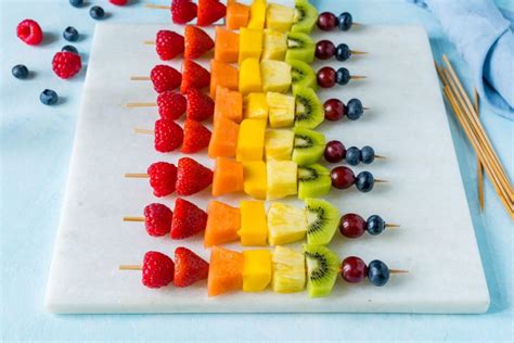 Make These Creative Rainbow Fruit Skewers For Summer Fun Clean Food