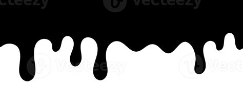 Black Melt Drips Liquid Paint Drops Seamless Dripping Paint Liquid