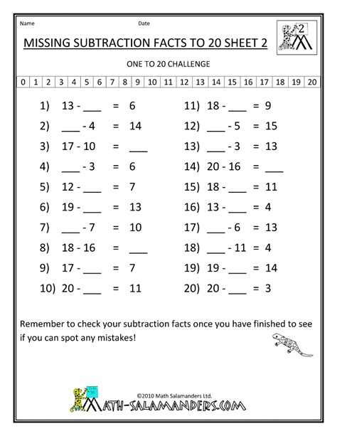 2nd grade math worksheets, pdf printables on: Subtraction for Kids 2nd Grade