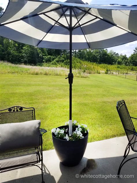 DIY Umbrella Stand Planter | Outdoor umbrella stand, Patio umbrella stand, Outdoor umbrella