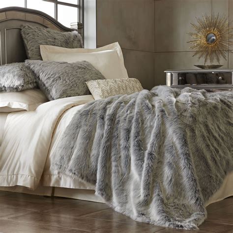 Gray Ombre Faux Fur Blanket And Shams Home Bedroom Home Decor Home