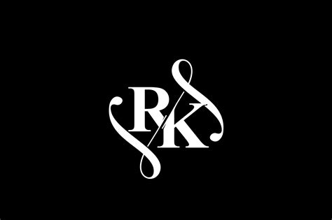 Rk Monogram Logo Design V6 By Vectorseller Thehungryjpeg