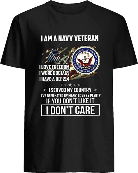 Fashion Tshirts I Am A Navy Veteran T Shirt Amazon De Bekleidung
