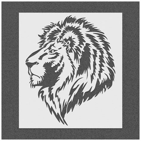 Lion Stencil Stencilmonkey