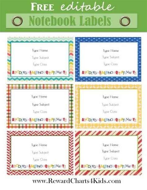School Labels Printable And Editable Paper And Party Supplies Stickers