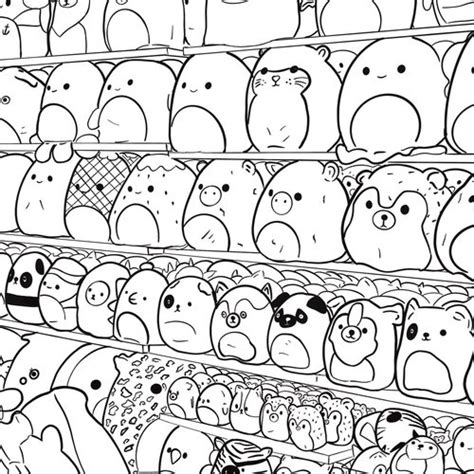 Squishmallows At The Shop Coloring Page Etsy Uk
