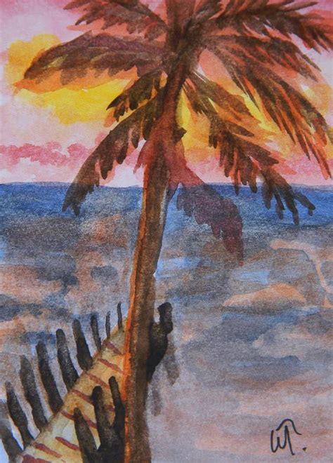 Key West Sunset Painting By Warren Thompson Fine Art America
