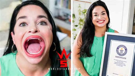 Woman Holds The Guinness Record For Biggest Mouth In The World