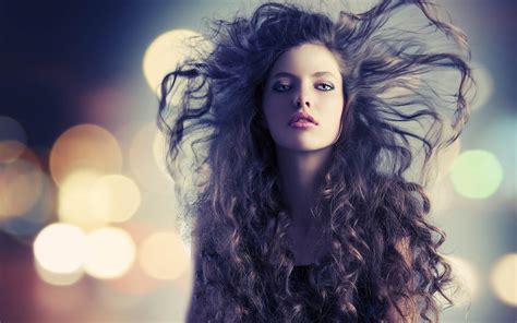 Wallpaper Fashion Girl Hair Flying Wind 2560x1600 Hd Picture Image