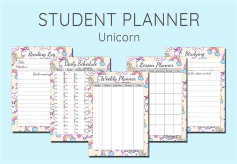 But if you need it cheaper get the pdf and print at home HOMESCHOOL PLANNER PRINTABLE Bundle with 5 planner pages Unicorn Theme Weekly Planner Daily ...