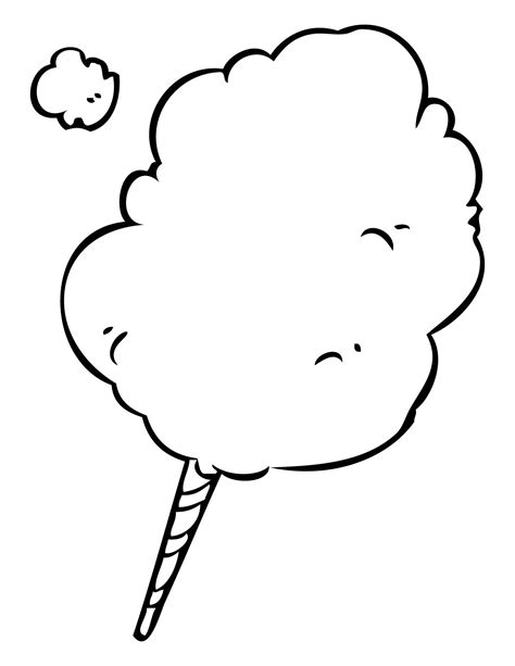 Cotton Candy Coloring Page Coloring Home