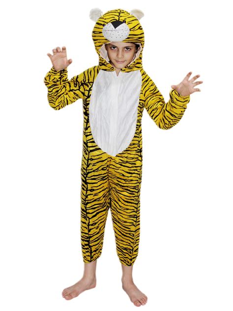 Buy Kaku Fancy Dresses Fleece Kids Tiger Wild Animal Costume For Annual