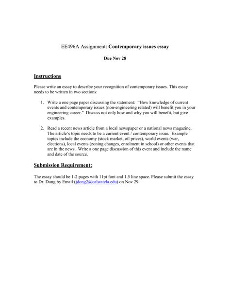 003 Current Event Essay Example Essays College Format Sample Free