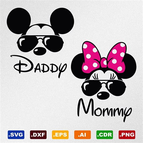 Mickey And Minnie Sunglasses Svg Svg Images Collections