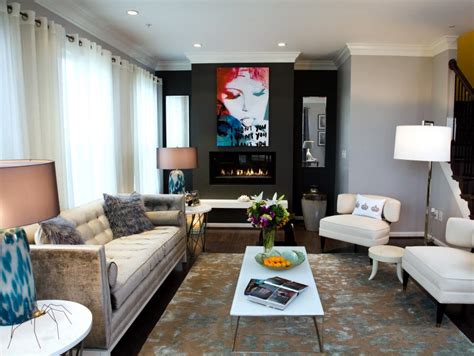 Contemporary Living Room In Shades Of Gray Hgtv
