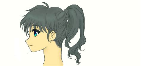 Second Art Sideways Anime Girl Face By Phantovil On Deviantart