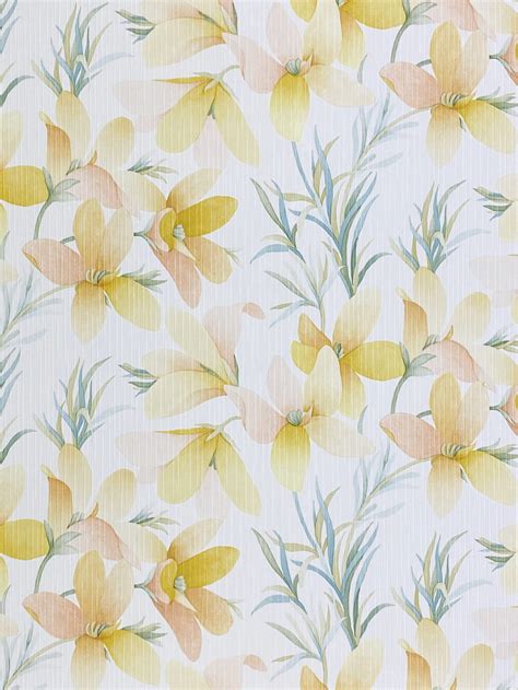 Vintage Wallpapers Online Shop Vintage Yellow Flower Wallpaper
