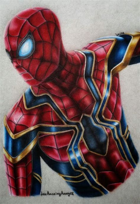 Iron Spider Drawingart Spider Man Marvel Amino