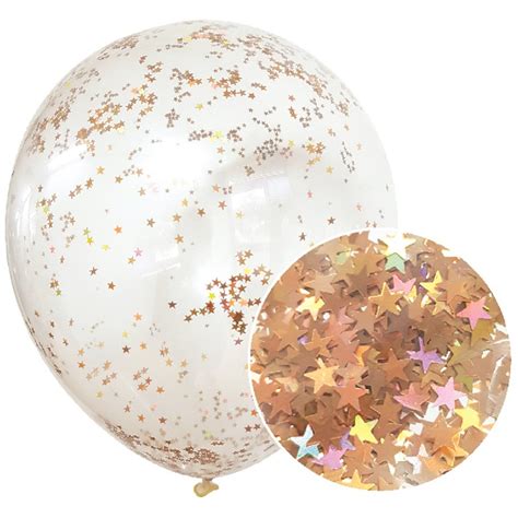 Artwrap Star Glitter Confetti Balloon Rose Gold Big W