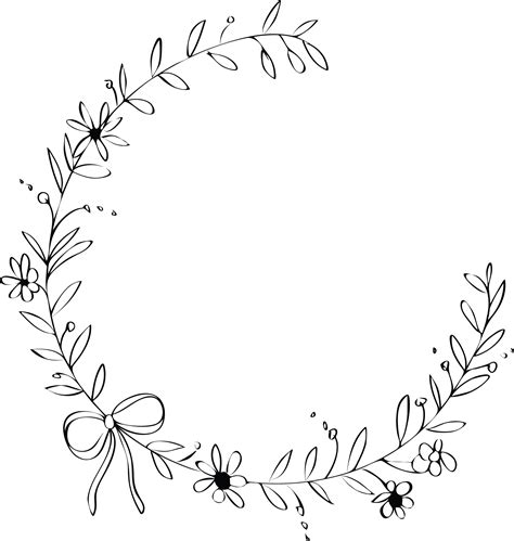 Flowers Wreaths Svg File Cutting File Clipart In Svg Eps Dxf Png Fo Images